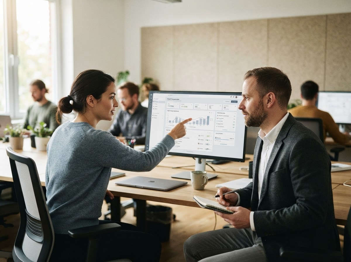 Qulvorynix Team bei der Arbeit an Datenmodellen